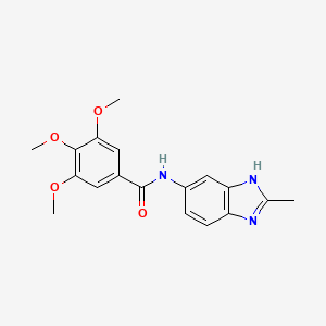 3,4,5-trimethoxy-N-(2-methyl-1H-benzimidazol-5-yl)benzamide