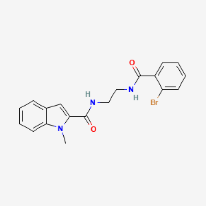 molecular formula C19H18BrN3O2 B10986395 N-(2-{[(2-bromophenyl)carbonyl]amino}ethyl)-1-methyl-1H-indole-2-carboxamide 