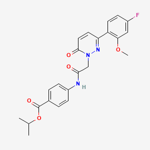 molecular formula C23H22FN3O5 B10986414 propan-2-yl 4-({[3-(4-fluoro-2-methoxyphenyl)-6-oxopyridazin-1(6H)-yl]acetyl}amino)benzoate 