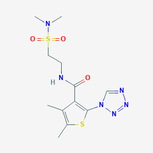 N-[2-(dimethylsulfamoyl)ethyl]-4,5-dimethyl-2-(1H-tetrazol-1-yl)thiophene-3-carboxamide