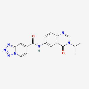 N-[4-oxo-3-(propan-2-yl)-3,4-dihydroquinazolin-6-yl]tetrazolo[1,5-a]pyridine-7-carboxamide