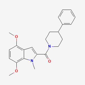 molecular formula C23H26N2O3 B10986452 (4,7-dimethoxy-1-methyl-1H-indol-2-yl)(4-phenylpiperidin-1-yl)methanone 