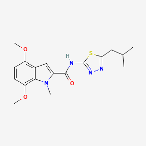 N-(5-isobutyl-1,3,4-thiadiazol-2-yl)-4,7-dimethoxy-1-methyl-1H-indole-2-carboxamide