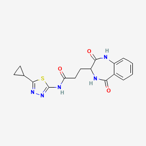 N-(5-cyclopropyl-1,3,4-thiadiazol-2-yl)-3-(2,5-dioxo-2,3,4,5-tetrahydro-1H-1,4-benzodiazepin-3-yl)propanamide