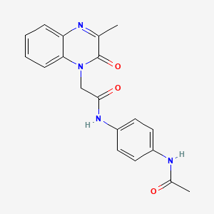 N-(4-acetamidophenyl)-2-(3-methyl-2-oxoquinoxalin-1(2H)-yl)acetamide