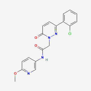 molecular formula C18H15ClN4O3 B10986478 2-[3-(2-chlorophenyl)-6-oxopyridazin-1(6H)-yl]-N-(6-methoxypyridin-3-yl)acetamide 