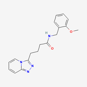 molecular formula C18H20N4O2 B10986502 4-([1,2,4]triazolo[4,3-a]pyridin-3-yl)-N-(2-methoxybenzyl)butanamide 