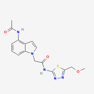 2-(4-acetamido-1H-indol-1-yl)-N-(5-(methoxymethyl)-1,3,4-thiadiazol-2-yl)acetamide