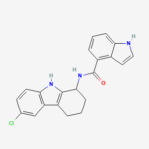 N-(6-Chloro-2,3,4,9-tetrahydro-1H-carbazol-1-YL)-1H-indole-4-carboxamide