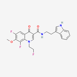 6,8-difluoro-1-(2-fluoroethyl)-N-[2-(1H-indol-3-yl)ethyl]-7-methoxy-4-oxo-1,4-dihydroquinoline-3-carboxamide