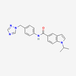 1-(propan-2-yl)-N-[4-(1H-1,2,4-triazol-1-ylmethyl)phenyl]-1H-indole-5-carboxamide