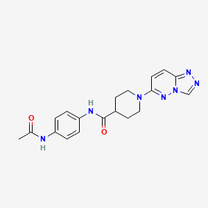 molecular formula C19H21N7O2 B10986585 N-[4-(acetylamino)phenyl]-1-([1,2,4]triazolo[4,3-b]pyridazin-6-yl)piperidine-4-carboxamide 