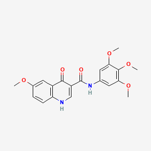 4-hydroxy-6-methoxy-N-(3,4,5-trimethoxyphenyl)quinoline-3-carboxamide