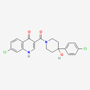 molecular formula C21H18Cl2N2O3 B10986609 (7-Chloro-4-hydroxyquinolin-3-yl)[4-(4-chlorophenyl)-4-hydroxypiperidin-1-yl]methanone 