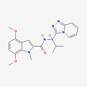 4,7-dimethoxy-1-methyl-N-[2-methyl-1-([1,2,4]triazolo[4,3-a]pyridin-3-yl)propyl]-1H-indole-2-carboxamide