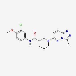 molecular formula C19H21ClN6O2 B10986643 N-(3-chloro-4-methoxyphenyl)-1-(3-methyl[1,2,4]triazolo[4,3-b]pyridazin-6-yl)piperidine-3-carboxamide 