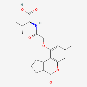 N-{[(7-methyl-4-oxo-1,2,3,4-tetrahydrocyclopenta[c]chromen-9-yl)oxy]acetyl}-L-valine