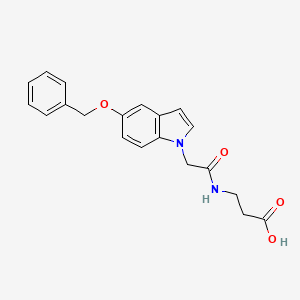 molecular formula C20H20N2O4 B10986659 N-{[5-(benzyloxy)-1H-indol-1-yl]acetyl}-beta-alanine 