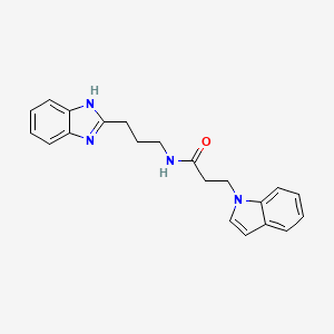 N-[3-(1H-benzimidazol-2-yl)propyl]-3-(1H-indol-1-yl)propanamide