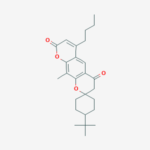 6'-butyl-4-tert-butyl-10'-methyl-8'H-spiro[cyclohexane-1,2'-pyrano[3,2-g]chromene]-4',8'(3'H)-dione