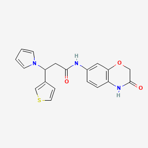 N-(3-oxo-3,4-dihydro-2H-1,4-benzoxazin-7-yl)-3-(1H-pyrrol-1-yl)-3-(3-thienyl)propanamide