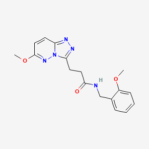 molecular formula C17H19N5O3 B10986705 3-(6-methoxy-[1,2,4]triazolo[4,3-b]pyridazin-3-yl)-N-(2-methoxybenzyl)propanamide 