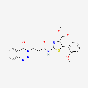 methyl 5-(2-methoxyphenyl)-2-{[3-(4-oxo-1,2,3-benzotriazin-3(4H)-yl)propanoyl]amino}-1,3-thiazole-4-carboxylate