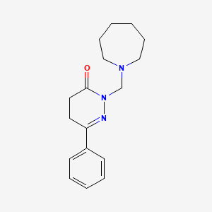 molecular formula C17H23N3O B10986712 2-(azepan-1-ylmethyl)-6-phenyl-4,5-dihydropyridazin-3(2H)-one 