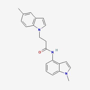 molecular formula C21H21N3O B10986715 N-(1-methyl-1H-indol-4-yl)-3-(5-methyl-1H-indol-1-yl)propanamide 