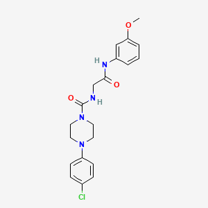 molecular formula C20H23ClN4O3 B10986717 4-(4-chlorophenyl)-N-{2-[(3-methoxyphenyl)amino]-2-oxoethyl}piperazine-1-carboxamide 