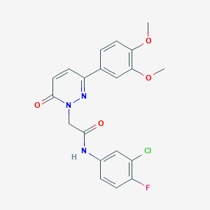 molecular formula C20H17ClFN3O4 B10986731 N-(3-chloro-4-fluorophenyl)-2-(3-(3,4-dimethoxyphenyl)-6-oxopyridazin-1(6H)-yl)acetamide 