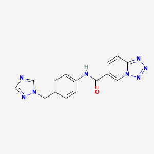 N-[4-(1H-1,2,4-triazol-1-ylmethyl)phenyl]tetrazolo[1,5-a]pyridine-6-carboxamide