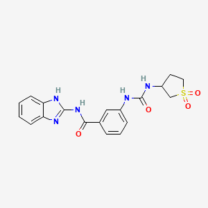 N-(1,3-dihydro-2H-benzimidazol-2-ylidene)-3-{[(1,1-dioxidotetrahydrothiophen-3-yl)carbamoyl]amino}benzamide