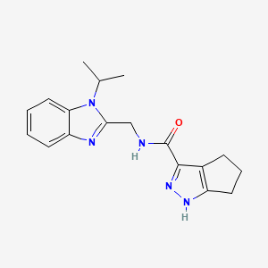 N-{[1-(propan-2-yl)-1H-benzimidazol-2-yl]methyl}-2,4,5,6-tetrahydrocyclopenta[c]pyrazole-3-carboxamide