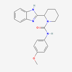 molecular formula C20H22N4O2 B10986763 2-(1H-benzimidazol-2-yl)-N-(4-methoxyphenyl)piperidine-1-carboxamide 