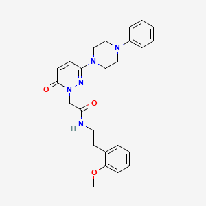 molecular formula C25H29N5O3 B10986775 N-[2-(2-methoxyphenyl)ethyl]-2-[6-oxo-3-(4-phenylpiperazin-1-yl)pyridazin-1(6H)-yl]acetamide 