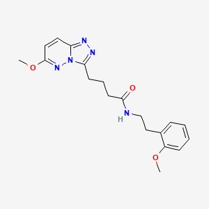 molecular formula C19H23N5O3 B10986779 N-[2-(2-methoxyphenyl)ethyl]-4-(6-methoxy[1,2,4]triazolo[4,3-b]pyridazin-3-yl)butanamide 