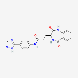 3-(2,5-dioxo-2,3,4,5-tetrahydro-1H-1,4-benzodiazepin-3-yl)-N-[4-(1H-1,2,4-triazol-3-yl)phenyl]propanamide