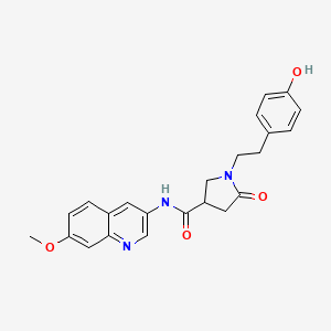 1-[2-(4-hydroxyphenyl)ethyl]-N-(7-methoxyquinolin-3-yl)-5-oxopyrrolidine-3-carboxamide