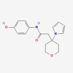 molecular formula C17H20N2O3 B10986819 N-(4-hydroxyphenyl)-2-[4-(1H-pyrrol-1-yl)tetrahydro-2H-pyran-4-yl]acetamide 