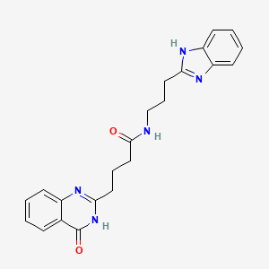 N-[3-(1H-benzimidazol-2-yl)propyl]-4-(4-hydroxyquinazolin-2-yl)butanamide