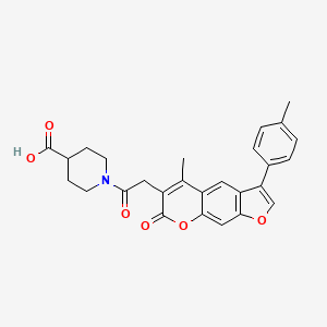 1-{[5-methyl-3-(4-methylphenyl)-7-oxo-7H-furo[3,2-g]chromen-6-yl]acetyl}piperidine-4-carboxylic acid