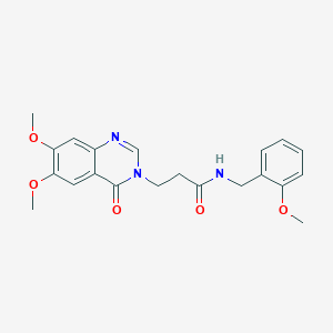 3-(6,7-dimethoxy-4-oxoquinazolin-3(4H)-yl)-N-(2-methoxybenzyl)propanamide