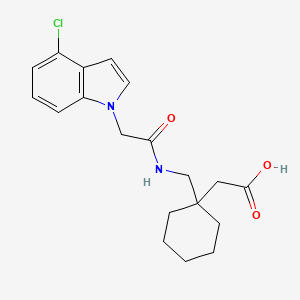 molecular formula C19H23ClN2O3 B10986935 [1-({[(4-chloro-1H-indol-1-yl)acetyl]amino}methyl)cyclohexyl]acetic acid 