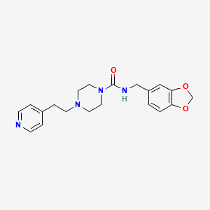 N-(1,3-benzodioxol-5-ylmethyl)-4-[2-(pyridin-4-yl)ethyl]piperazine-1-carboxamide