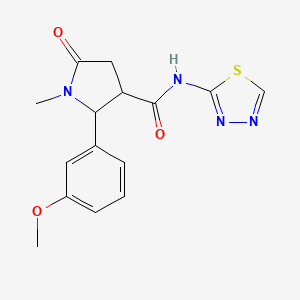 2-(3-methoxyphenyl)-1-methyl-5-oxo-N-(1,3,4-thiadiazol-2-yl)pyrrolidine-3-carboxamide