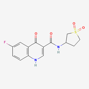 N-(1,1-dioxidotetrahydrothiophen-3-yl)-6-fluoro-4-hydroxyquinoline-3-carboxamide