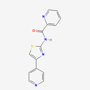 N-[(2Z)-4-(pyridin-4-yl)-1,3-thiazol-2(3H)-ylidene]pyridine-2-carboxamide