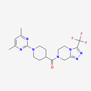 [1-(4,6-dimethylpyrimidin-2-yl)piperidin-4-yl][3-(trifluoromethyl)-5,6-dihydro[1,2,4]triazolo[4,3-a]pyrazin-7(8H)-yl]methanone