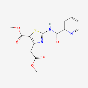 Methyl 4-(2-methoxy-2-oxoethyl)-2-[(pyridin-2-ylcarbonyl)amino]-1,3-thiazole-5-carboxylate